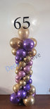 Ballonnenpilaar Deluxe Chrome met Gepersonaliseerde opdruk