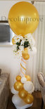 Ballonnenpilaar Luxe Goud met Hangbloemen