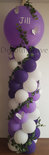 Ballonnenpilaar Standaard Vlinders 220cm Clusters van 4