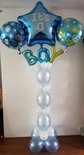 Blauw Sterren 'It's A Boy' Helium Ballonnenpilaar