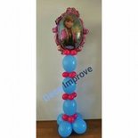 Frozen Blauw Anna en Elsa Helium Ballonnenpilaar
