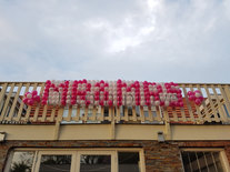 Pixel met Tekst 'Mr & Mrs' Smal Ballonnenwand