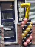 Ballonnenpilaar Standaard '7 jaar' Zwart, Goud, Rosegold