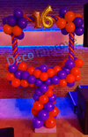 Rood Blauw 16e Verjaardag Foto Frame Ballondecoratie 100x100cm