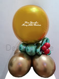 Chroom Goud en Groen Orbz met Kerstwens Tafeldecoratie