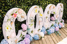 Bloemen Letter Mozaiek Decoratie