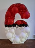 Pokeball '6' Cijfer Mozaiek Ballondecoratie