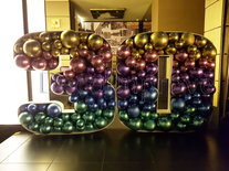 Chroom Regenboog '30' Cijfer Mozaiek Ballondecoratie Large