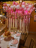 Rosegold, Roze en Wit 'Let's Partea' Gordijn Achtergrond