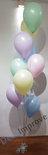 Trosje met 9 Heliumballonnen Boeket en Folie Ballon Gewicht in iedere Gewenste Standaard Kleur