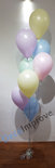 Trosje met 8 Heliumballonnen Boeket en Folie Ballon Gewicht in ieder Gewenste Standaard Kleur