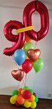 Regenboog Collage 90 jaar Helium Ballonnenboeket