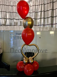 Rood en Chroom Goud Lovable Ballonnentros Helium Ballonnenboeket