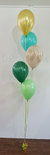 Tropical White Sand Trosje met 5 Heliumballonnen Boeket