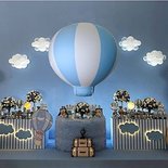 Blauw Luchtballon 150cm inclusief Ballonnenmand