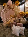 Roze Velvet Backdrop Rond
