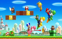 Super Mario Bros Backdrop 200x300cm Verhuur