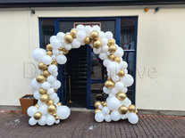 Ballonnenboog Organic Wit met Goud
