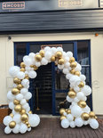 Ballonnenboog Organic Wit met Goud