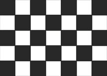 Zwart Wit Geblokt Vloerbanner 300x400cm