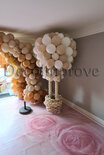 Beige Luchtballon Klein met Mand Ballonsculptuur