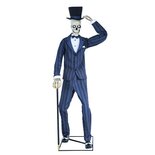 Net Gekleed Skelet Animatron Bewegend Figuur