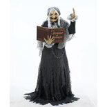 Bibliothecaresse Heks Animatron Bewegend Figuur
