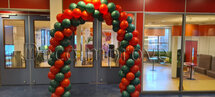 Ballonnenboog Rood, Groen Standaard Enkeldeurs Clusters van 4