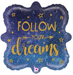 Betallic Sterren 'Follow your Dreams' Folie Ballon 45cm