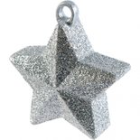 Zilver Glitters Ster Ballongewichtje