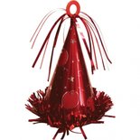 Rood Feesthoedje Ballongewichtje