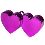 Magenta Dubbele Harten Ballongewichtje