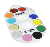 Multi-Colour Make-Up FX Waterbasis Schmink en Bodypaint Pallet 12 Kleuren