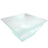 Transparant Glazz Plastic Vierkante Kom 18.5cm