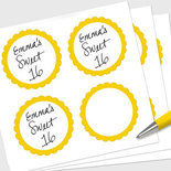 Zoete Labels Geel 20st