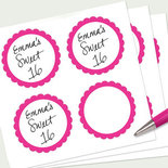 Zoete Labels Fel Roze 20st