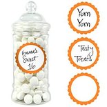 Zoete Labels Oranje 20st