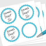 Zoete Labels Robin's Ei Blauw 20st