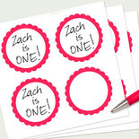 Zoete Labels Rood 20st