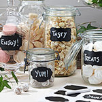 Vintage Krijtbord Sticker Labels 12st