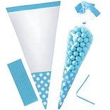 Caribisch Blauw Cellofaan Kegel Snoepzak 10st