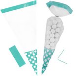 Robin's Ei Blauw Cellofaan Kegel Snoepzak 10st