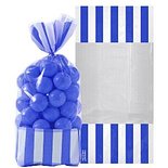 Konings Blauw Strepen Cellofaan Snoepzak 10st