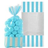 Robin's Ei Blauw Strepen Cellofaan Snoepzak 10st