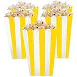 Geel Strepen Popcorn Bak 5st