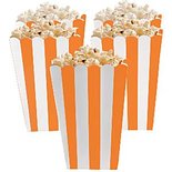 Oranje Strepen Popcorn Bak 5st