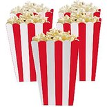 Rood Strepen Popcorn Bak 5st