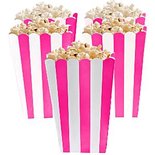 Fel Roze Strepen Popcorn Bak 5st