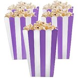 Paars Strepen Popcorn Bak 5st