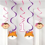 Roze One is Fun Hangkrullen 5st